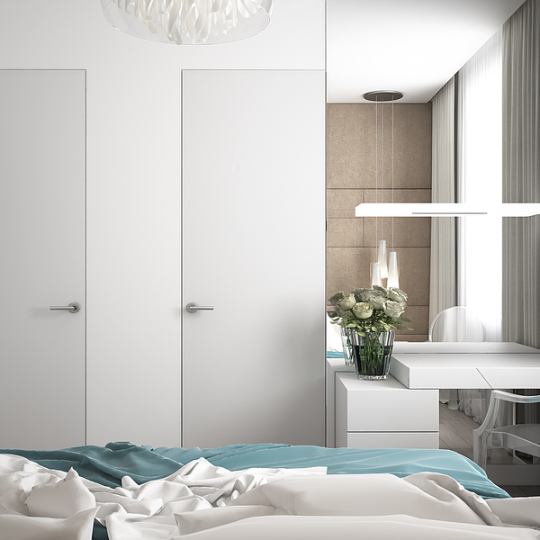 Белая спальня в современном стиле